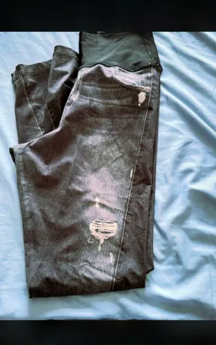 Calça leggin p live dupla face jeans e marrom geométrico
