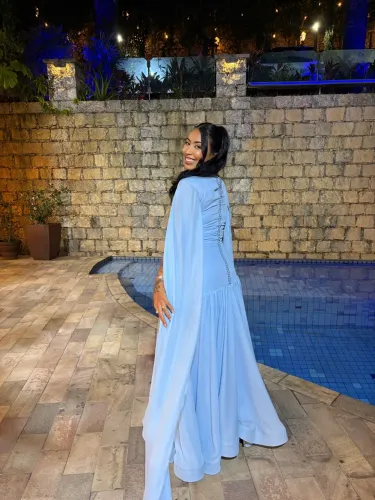 Vestido madrinha azul serenity