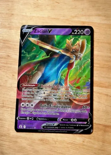 carta Zacian V card de Pokémon rara baratoo