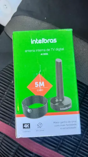 Antena De Tv Digital Interna Ai2031 Intelbras Cabo 5m Hdtv