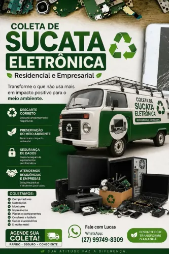 Coleta de computadores e sucata eletronica.
