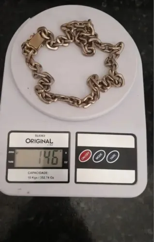 Cordão de Inox Banhado a Ouro