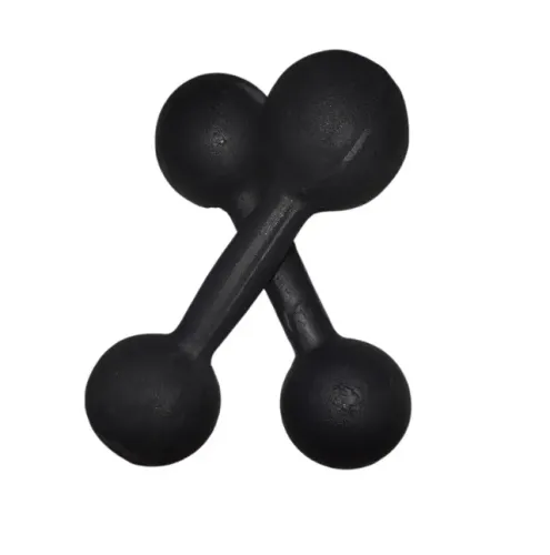 Par Halter Bola Pintado 3 Kg Ferro Fundido Preto
