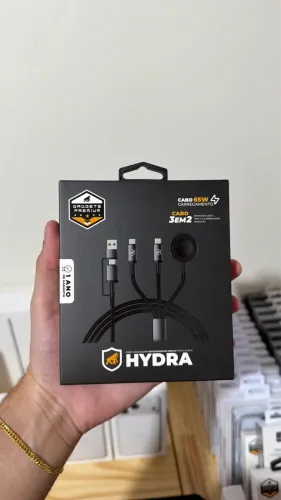 GSHIELD HYDRA ? 3 EM 1 Um cabo. Até 3 aparelhos carregando ao mesmo tempo. ?