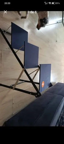 Escada pet tubline slim em aço dobravel