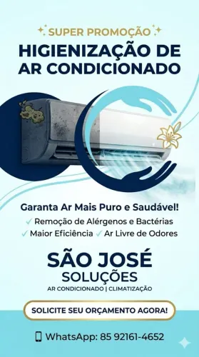 Promoção limpeza de ar condicionado 