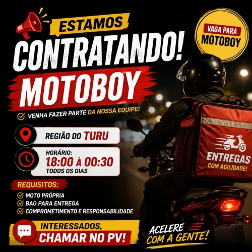 Vaga de moto boy