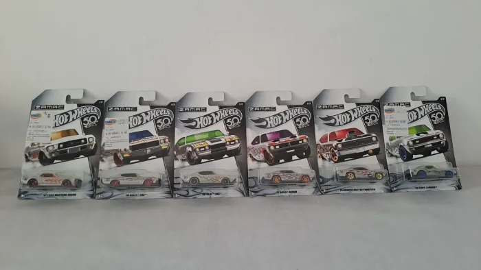 MT 6 ZAMAC 50th Anniversary Hot Wheels 50 Anos Muscle Cars Mustang Camaro Dodge Plymouth