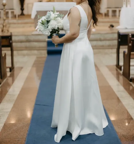 Vestido branco zibeline 
