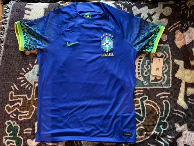 Camisa do Brasil Nike azul Copa 22/23 Original Nova & Exclusiva