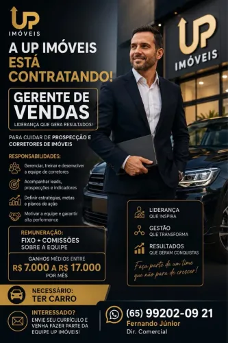Contratamos gerente de vendas 