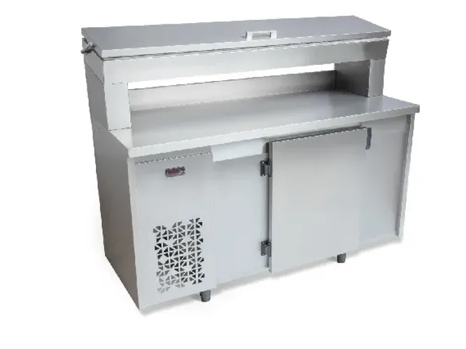 BALCÃO DE ENCOSTO INOX PORTA CONDIMENTOS 1.50M - POLAR