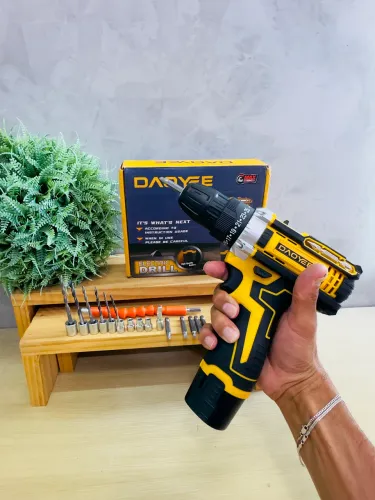 Parafusadeira / Furadeira DAOYEE 12V | Bateria de Lítio | Bits, Alongador e Brocas