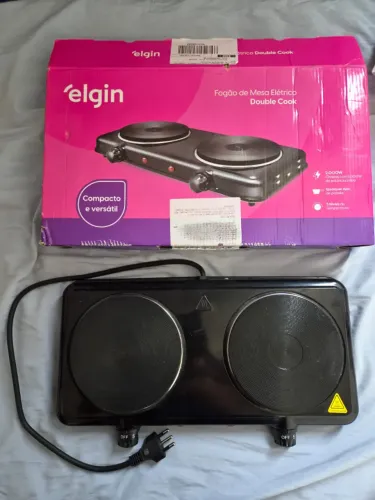 Fogão Elétrico de Mesa Portátil Elgin Double Cook 2 Bocas - 127v