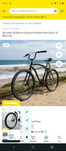 Bicicleta aro 29 Beach Caiçara 