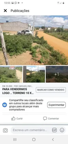 Vendo Terreno Lagoa João Carlos 25 mil