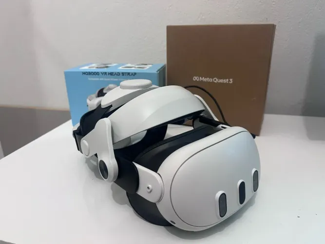 Óculos META QUEST 3 512 GB ? IMPECÁVEL + SUPORTE COM BATERIA EXTRA!