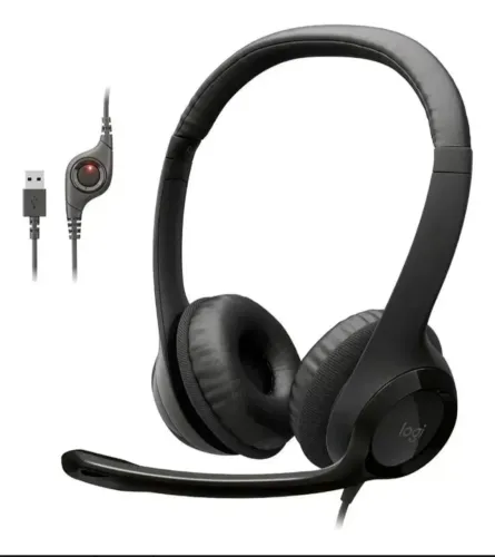 Headset com fio usb