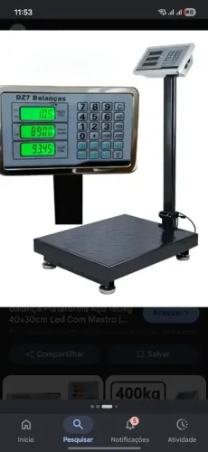 Balança digital plataforma 180 kg nova com bateria