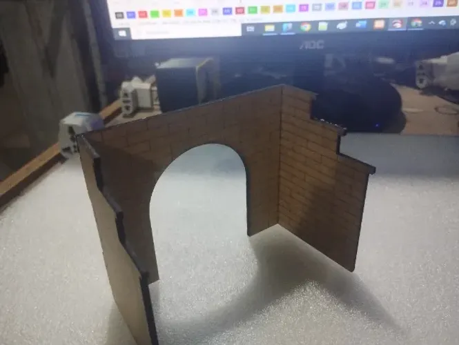 TUNEL FERROMODELISMO ESCALA HO (COM TIJOLINHOS IMPRESSOS)