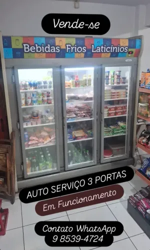 Auto Serviço expositor 3 portas resfriado