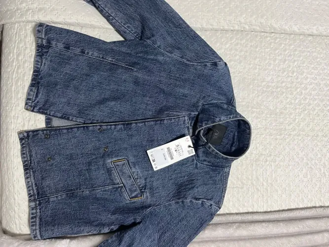 Zara Blazer Jeans Cropped - ZW Collection<br>Tamanho P | Coleção Especial Zara Woman