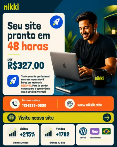 Um site estruturado para posicionar sua marca acima da concorrência.