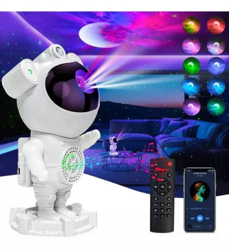 Projetor Luminária Astronauta Luz Led Estrelas Galaxia (ENTREGA A COMBINAR)!<br><br>