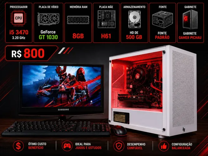 Pc Gamer Completo *ACEITO CARTÃO*