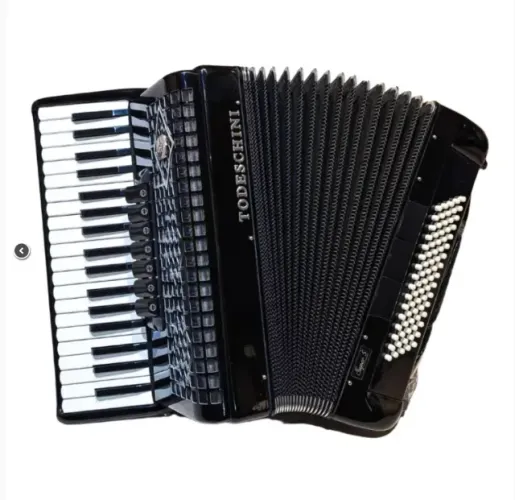 Acordeon Gaita Todeschini Sanfona 80 Baixos Preto com Bag