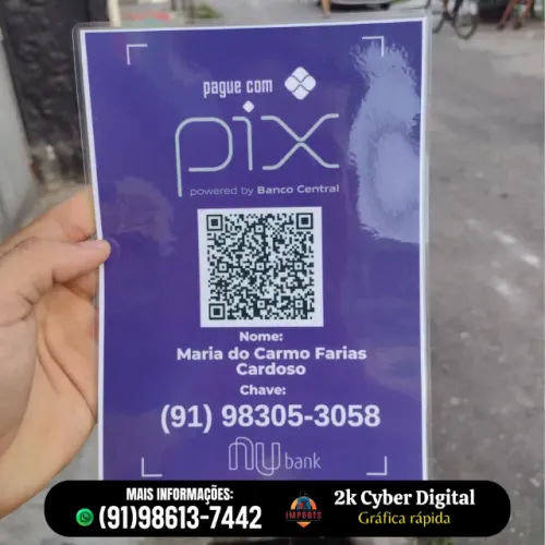 Placa Pix Qr Code