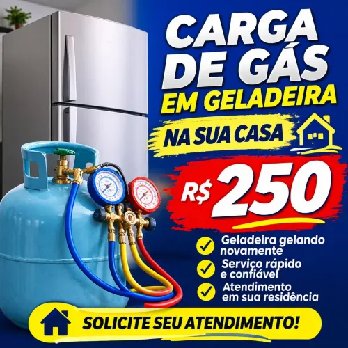 Gás em geladeira