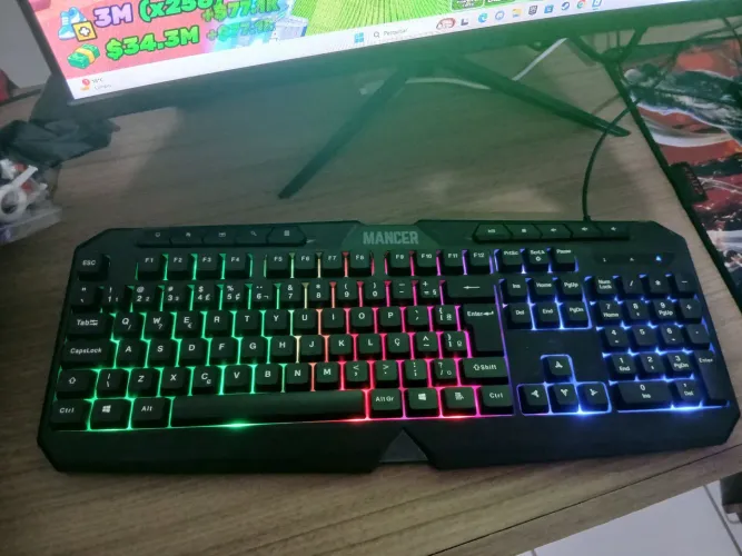 teclado gamer de membrana Mancer