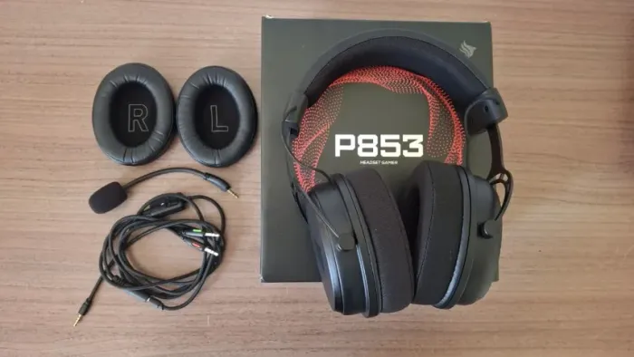 Headset Gamer Pichau P853, Drivers 53mm, Preto, PCH-P853-BK01