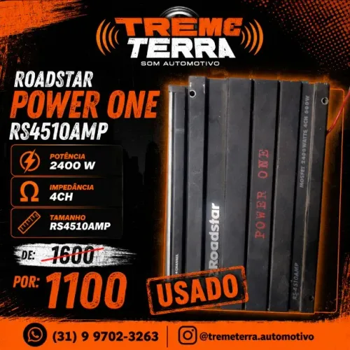 Roadstar Power One RS4510AMP 2400 WPreto - de  1700,000 por 1100,0