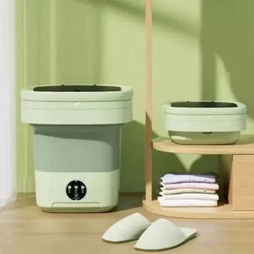 Mini Máquina de Lavar Roupa Dobrável - Roupas Infantis, Peças Íntimas, Panos