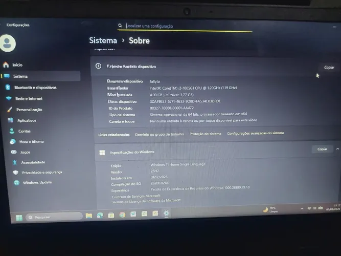Notebook dell i3 10 geração 