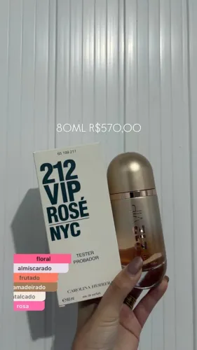 Perfume Tester 212 Vip Rosé (NOVO)