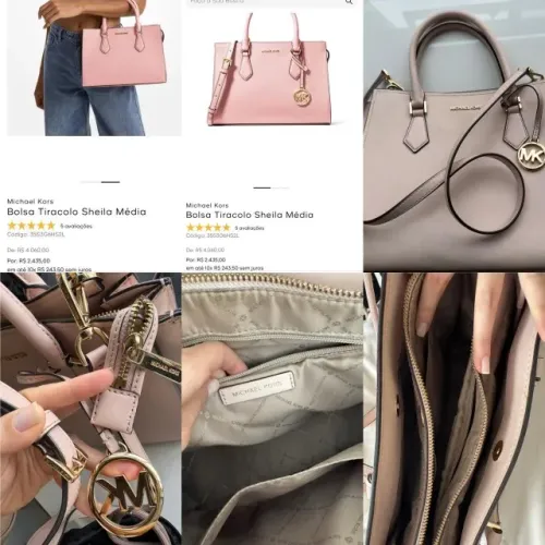 Bolsa rosa claro Michael Kors original seminova perfeito estado 