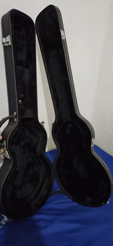 Case rígido com chave para guitarra les paul