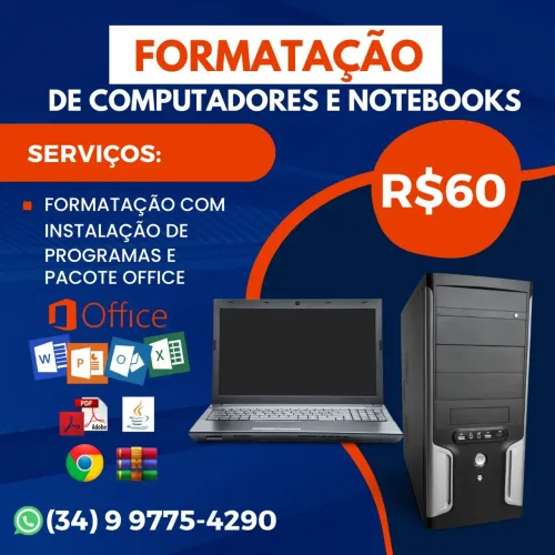 Formatação de computadores e notebooks