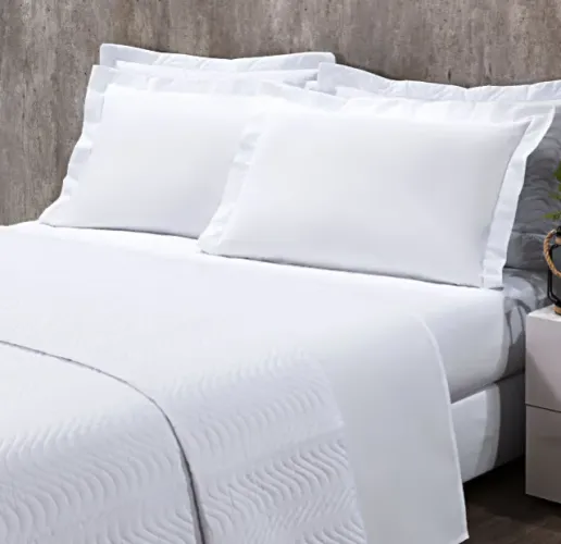 Lençol para Hotel Casal sem elástico 220x250cm Confort Percal 180 Fios Misto 60 Unidades