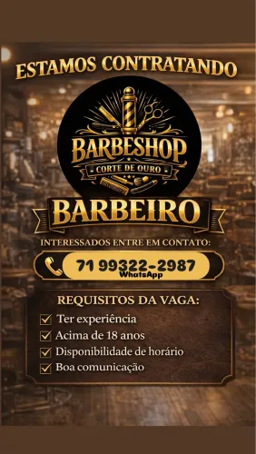 CONTRATO BARBEIRO COM EXPERIÊNCIA