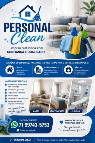 Personal Clean - Limpeza de casas e apartamentos 