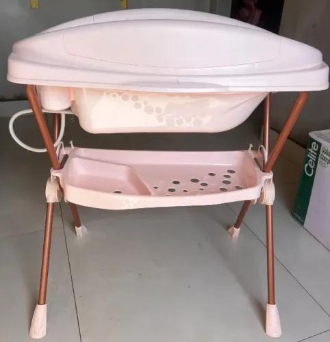 Banheira Bebê Suporte/trocador Galzerano (Rose)
