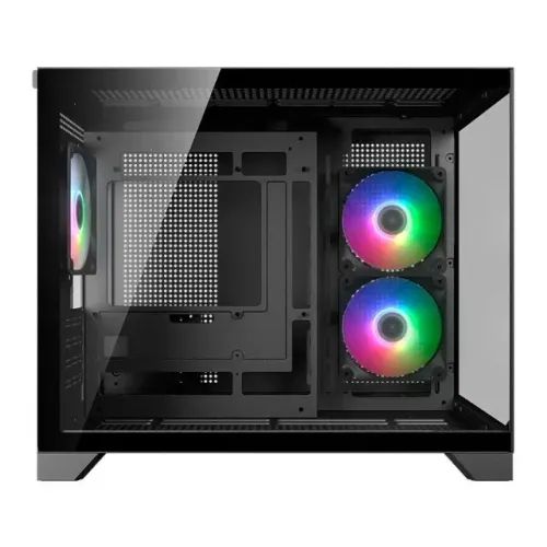 Gabinete Gamer Cougar FV150 Mini RGB Mini-Tower Lateral de Vidro Com 3 Fans Preto