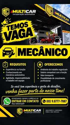 Vaga para Mecânico automotivo