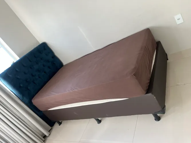 Conjunto de Cama Colchão Ortobom 1,08 Mola + Base + Cabeceira 