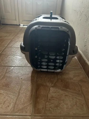 Caixa De Transporte Para Cães Gatos Mais Dog N.04 cinza
