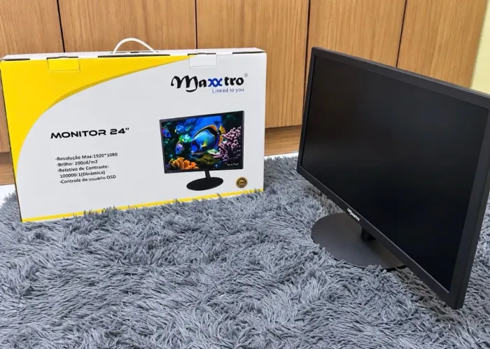 Monitor Maxxtro 24? Full HD 1080p - Estado de Novo, com Caixa Original